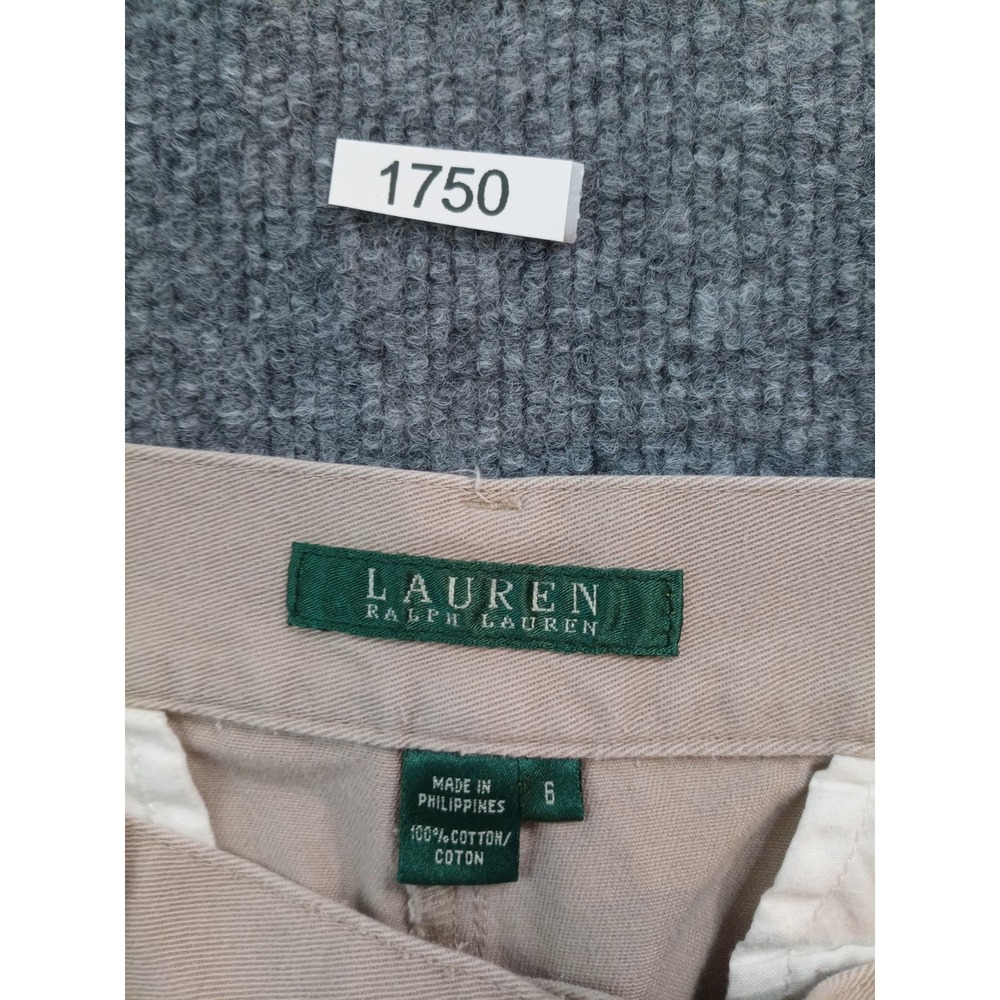 Lauren Ralph Lauren Womens Chino Shorts Size 6 Beige Khaki Flat Front - Picture 4 of 4